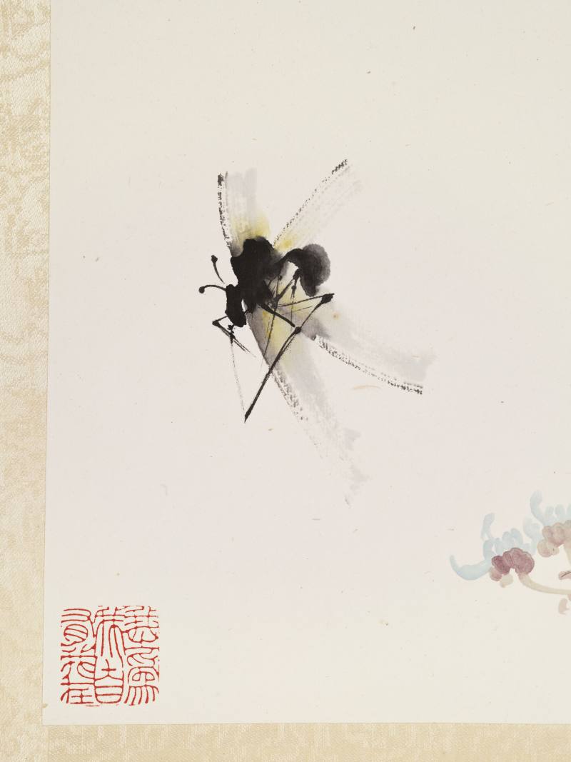 戊戌（1958年）作 赵少昂 虫草十二开 - 图12
