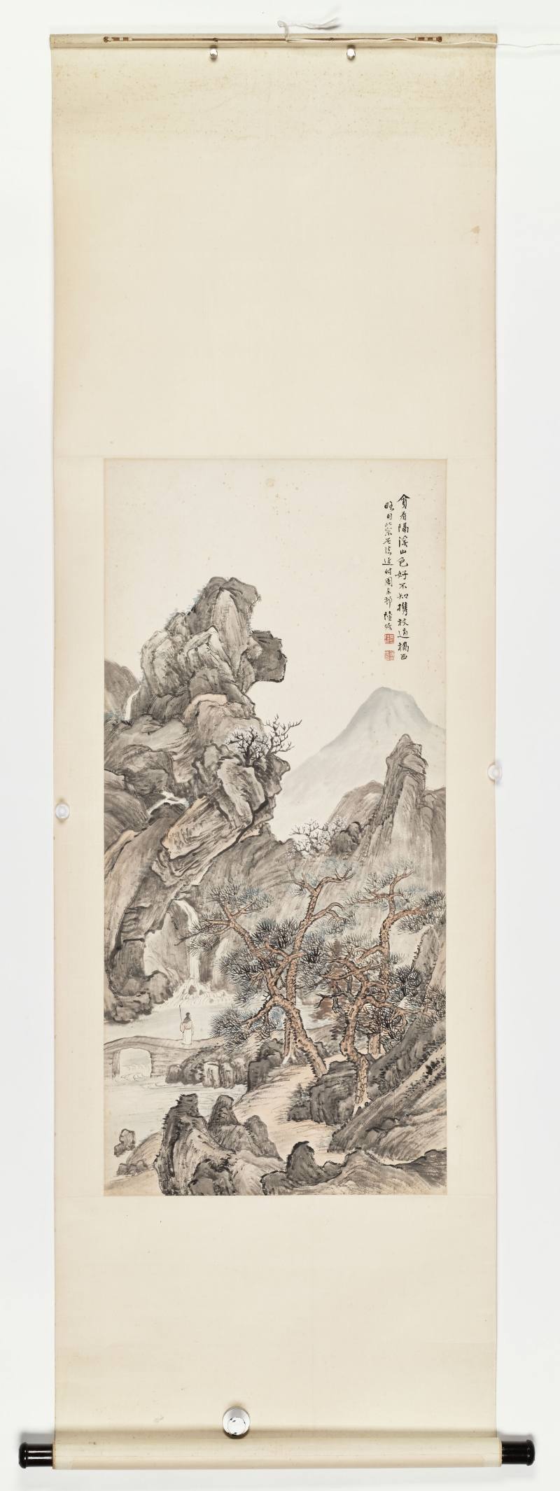 陆恢 隔溪山色好 - 图2