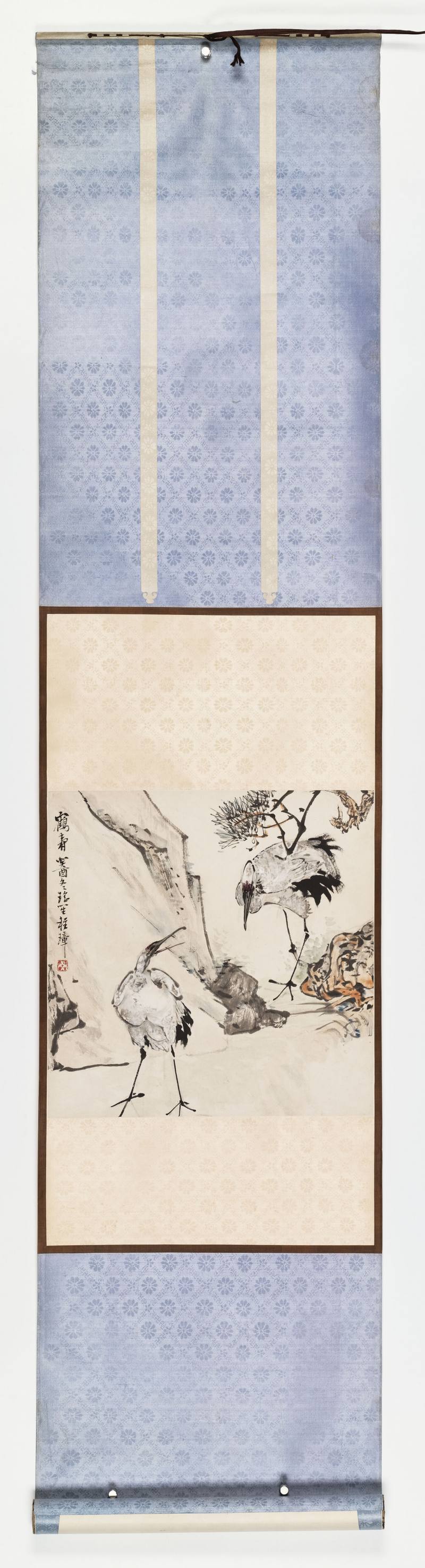癸酉（1933年）作 程璋 仙鹤四屏 - 图21