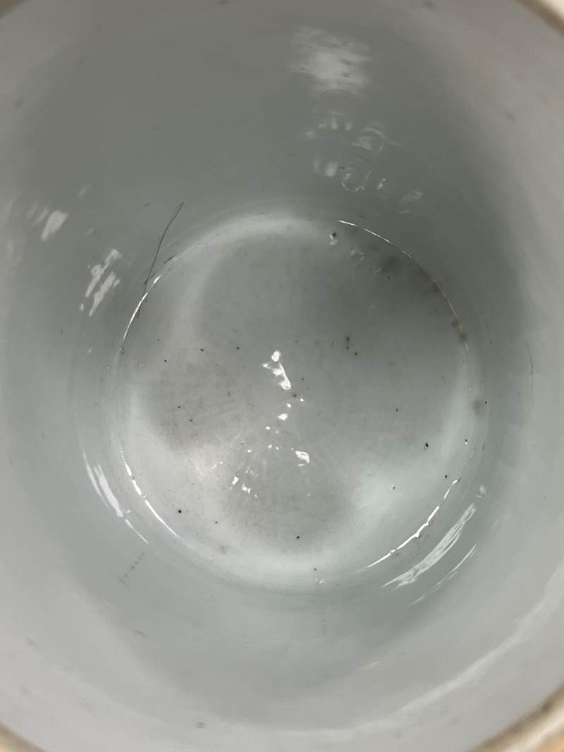 明崇祯 青花山水人物纹笔筒 - 图7