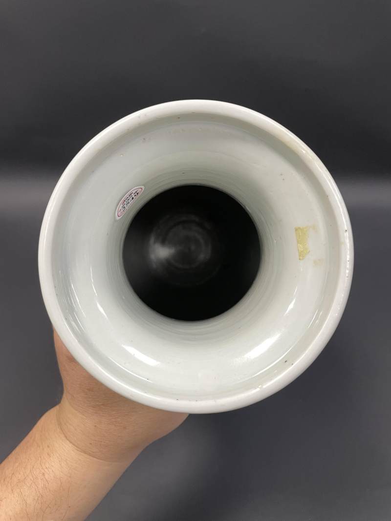 清康熙 青花万寿图棒槌瓶 - 图7