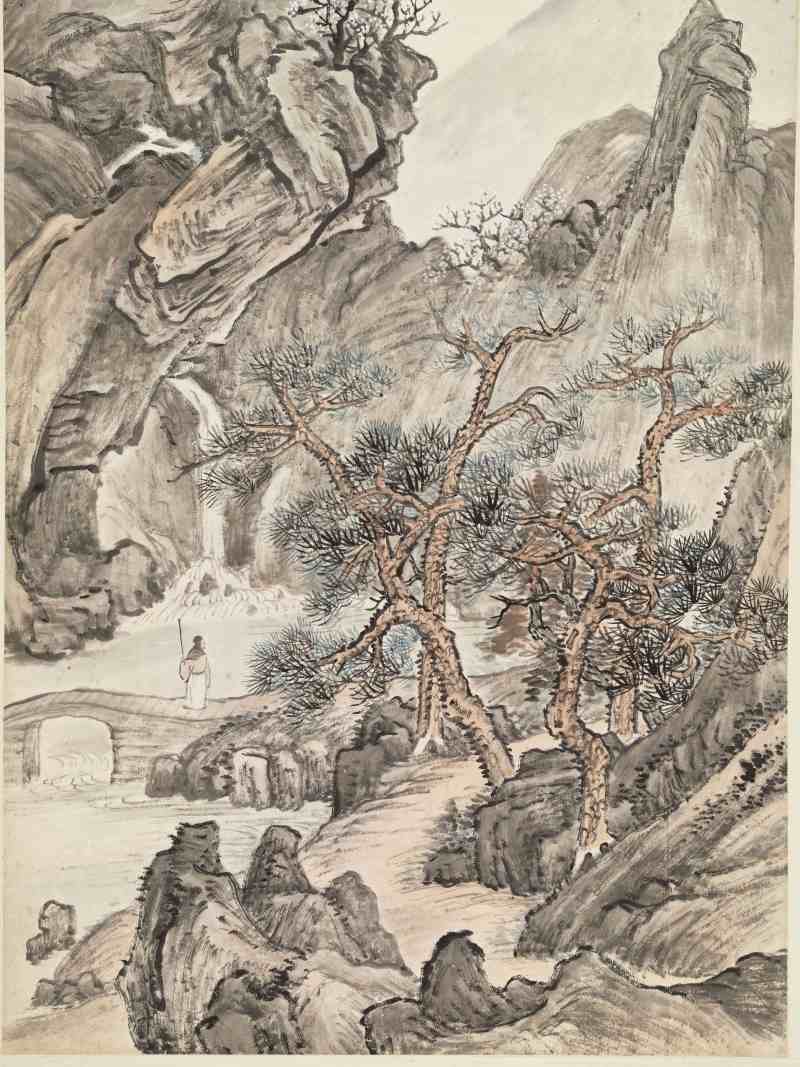 陆恢 隔溪山色好 - 图3
