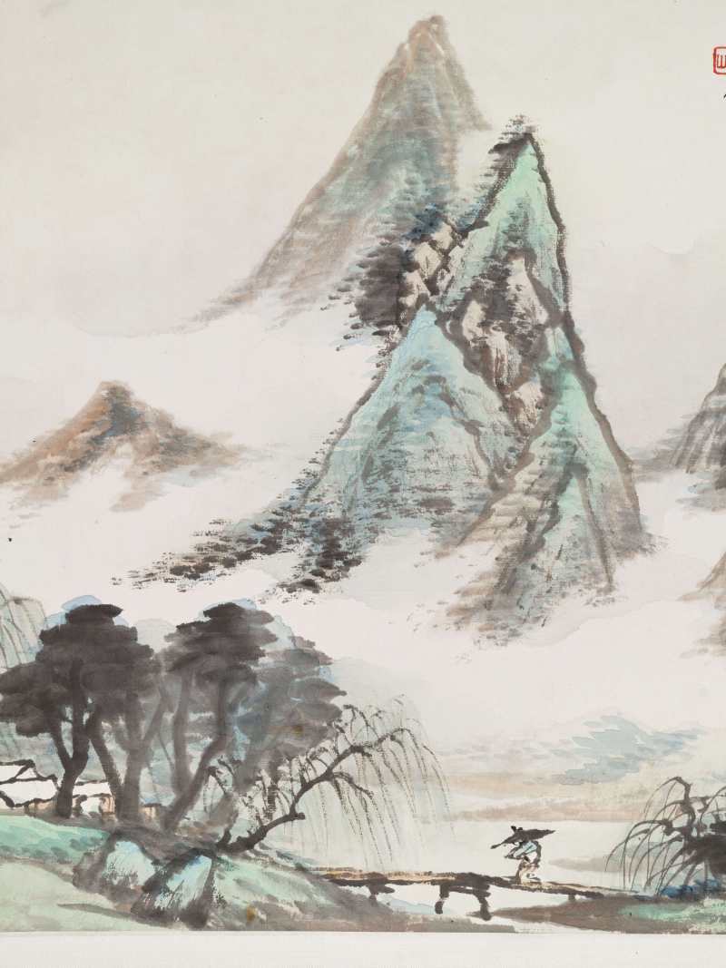 甲戌（1934年）、癸酉（1933年）、己巳（1929年）作 汪琨、杨了公 对题山水卷 - 图48