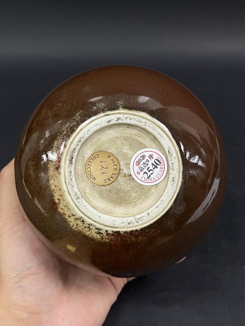 清乾隆 豇豆红釉仿玻璃器小口尊 - 图6
