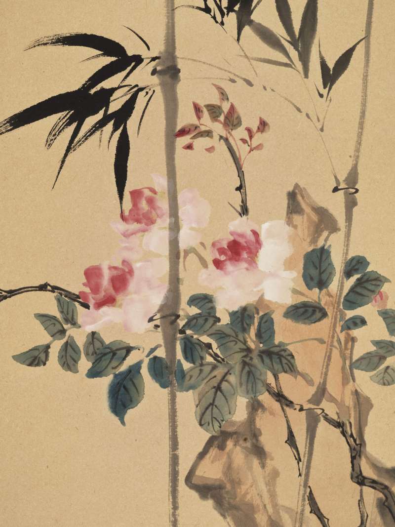 昭阳协洽（1943年）作 王师子 竹雀双清 - 图10