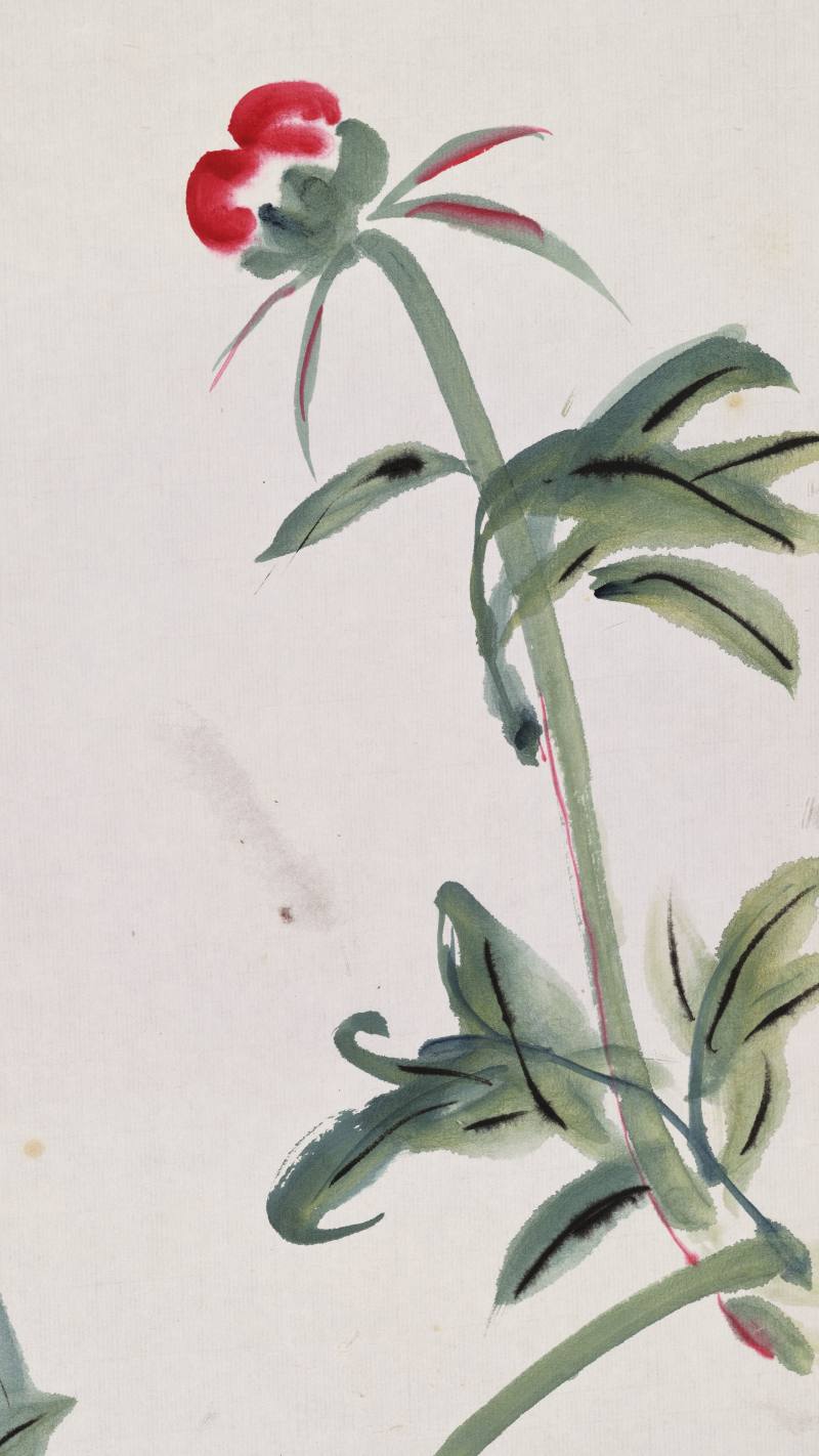戊午（1978年）作 匡仲英 芍药、鱼 - 图4
