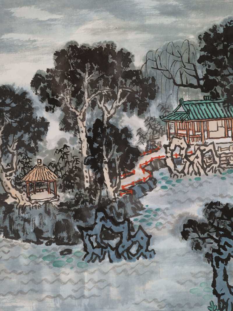 甲子（1984年）作 糜耕云 园林春色 - 图4