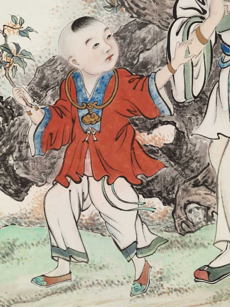 丁卯（1927年）作 袁培基 贵子双修 - 图10