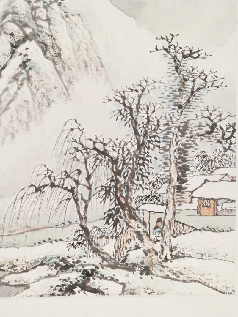 甲戌（1934年）、癸酉（1933年）、己巳（1929年）作 汪琨、杨了公 对题山水卷 - 图28