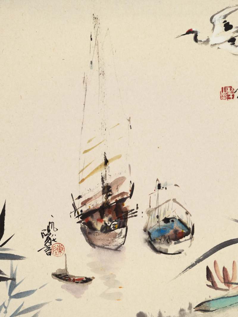 丁卯（1987年）作 黄君璧、欧豪年等 翰墨清缘 - 图12