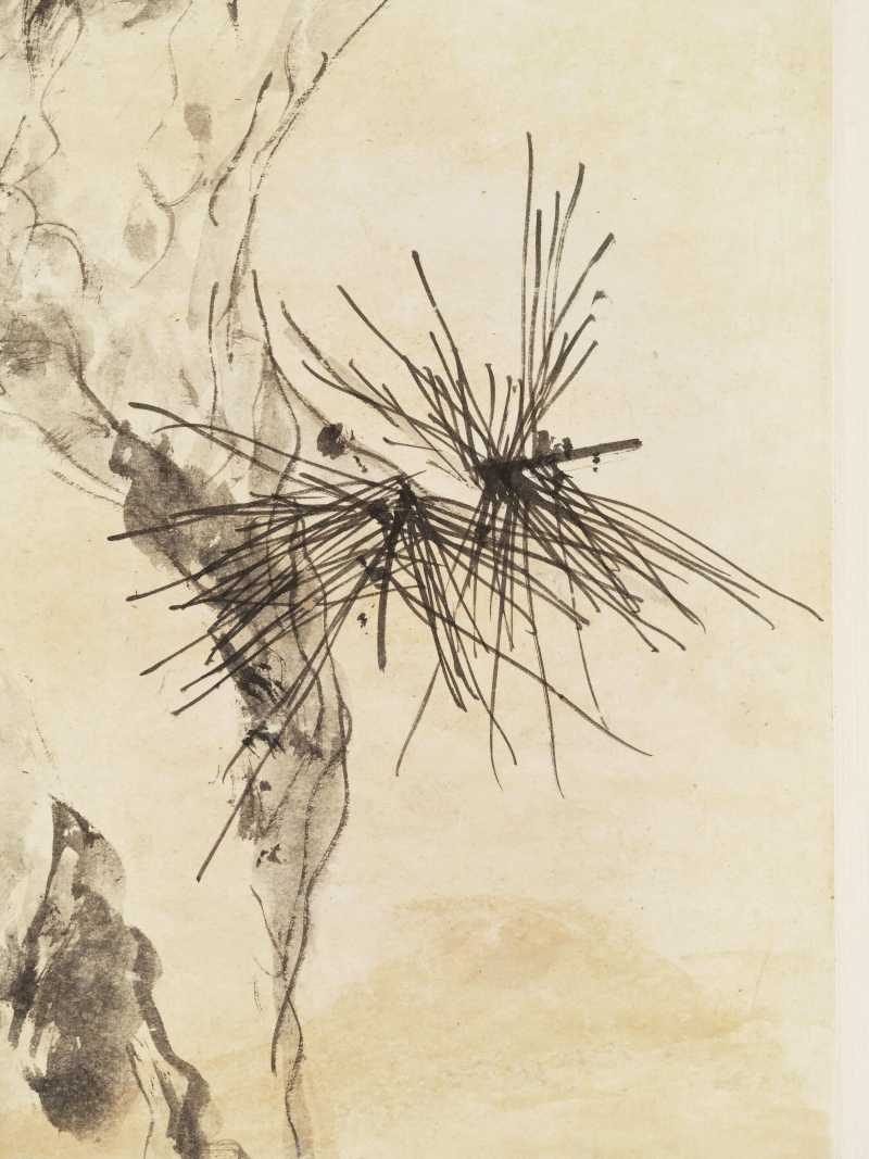 己卯（1939年）作 汤滌 松石图 - 图9