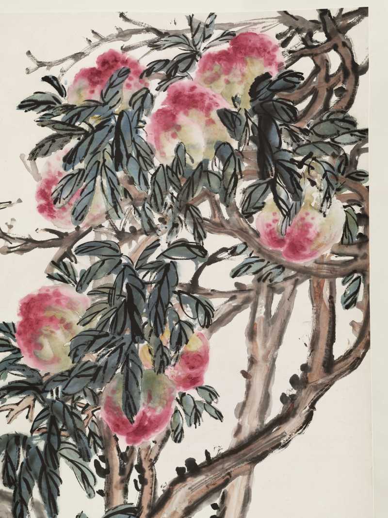 戊午（1918年）作 赵云壑 寿桃 - 图3