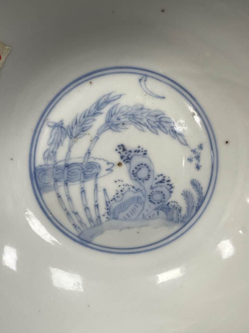 明万历 青花淡描婴戏图馒头心碗 - 图3