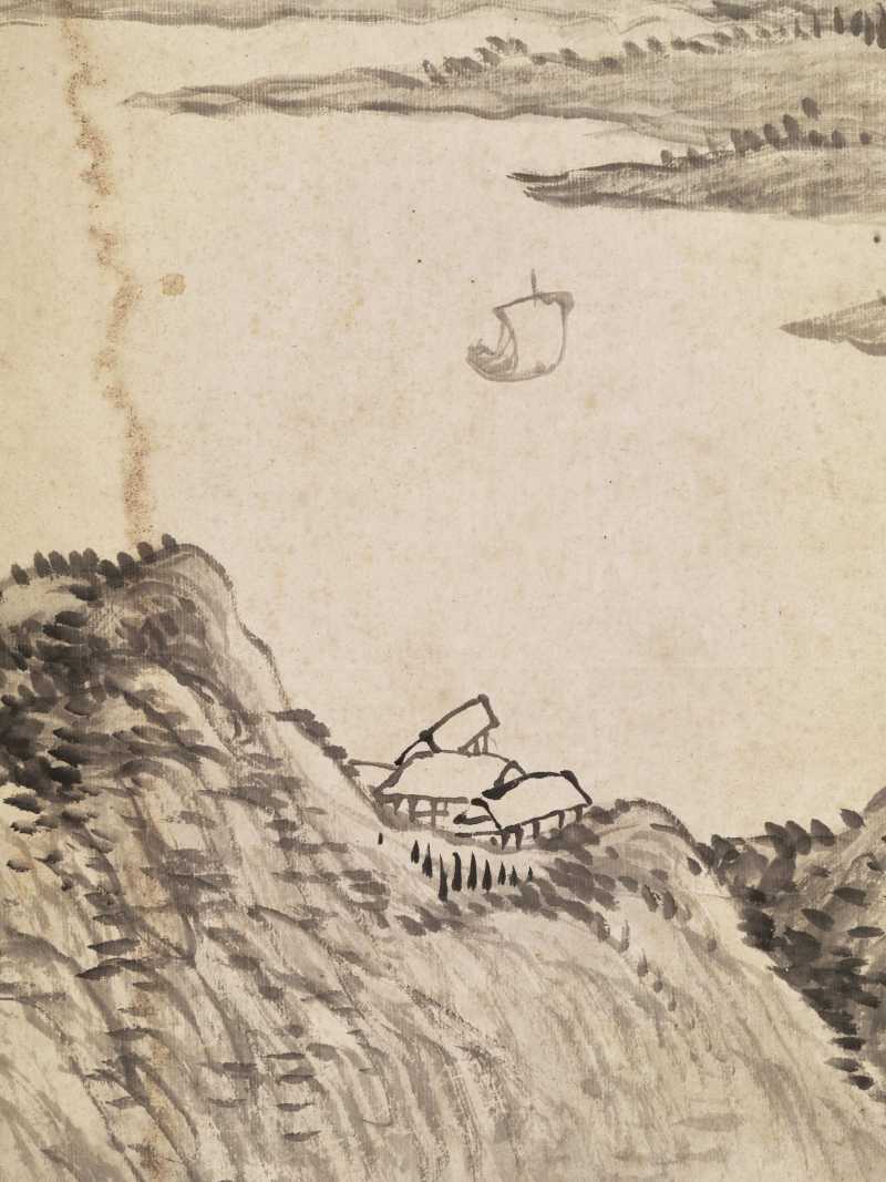 癸未（1883年）作 吴滔 山水四屏 - 图7