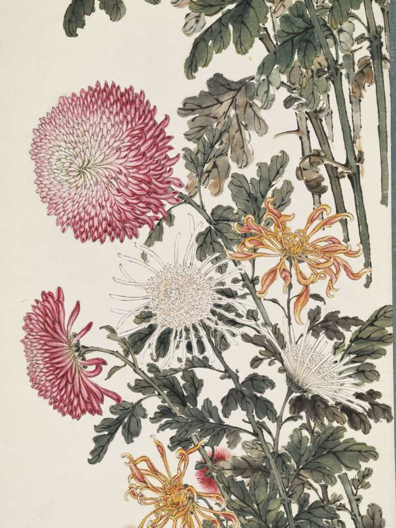 壬申（1932年）作 缪谷瑛 秋菊四屏 - 图20