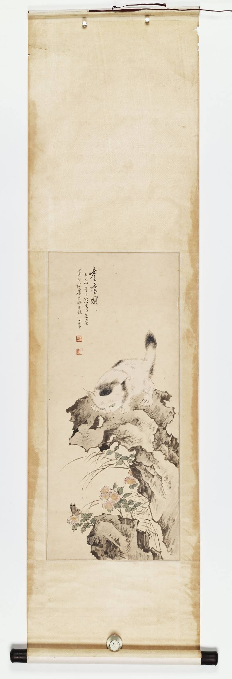 乙巳（1965年）作 萧一苇 耄耋图 - 图2