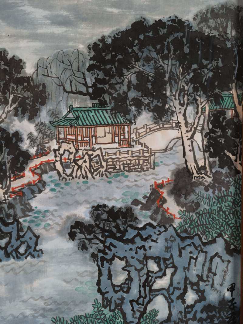 甲子（1984年）作 糜耕云 园林春色 - 图5