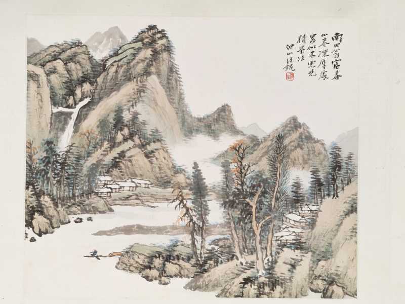 甲戌（1934年）、癸酉（1933年）、己巳（1929年）作 汪琨、杨了公 对题山水卷 - 图51