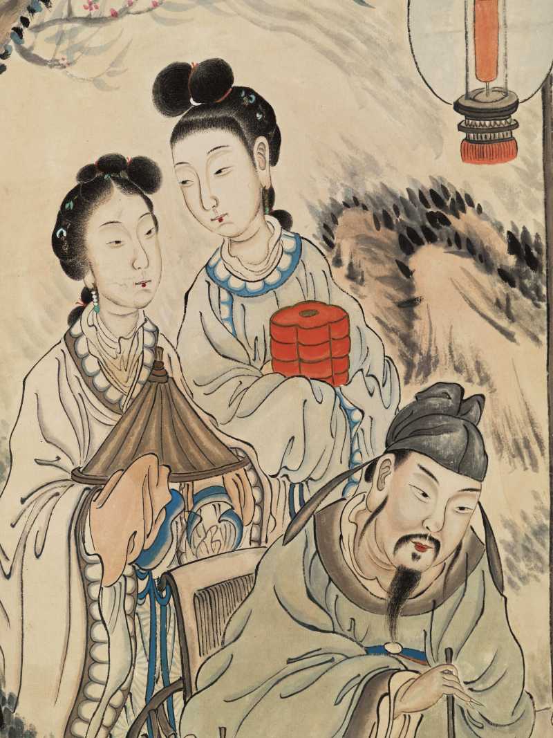 壬戌（1922年）作 沈燧 春夜宴桃李园图 - 图13