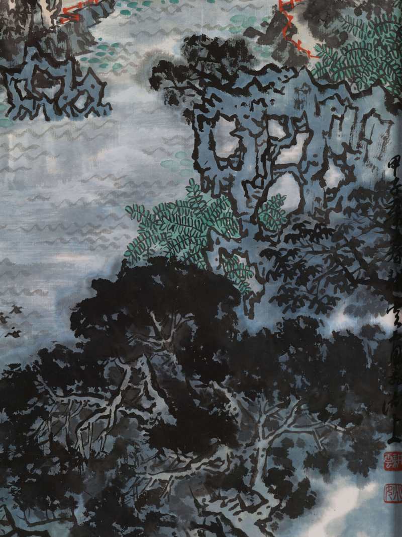 甲子（1984年）作 糜耕云 园林春色 - 图6