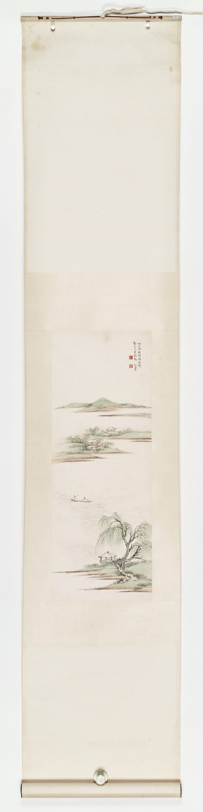 张素 鸳湖放棹图 - 图2