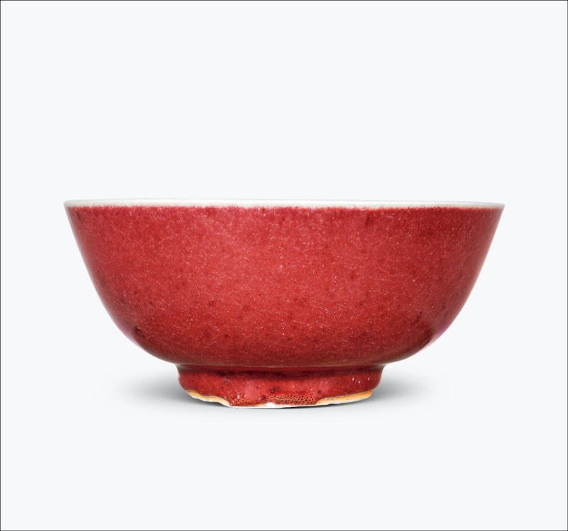 清康熙 郎窑红釉大碗