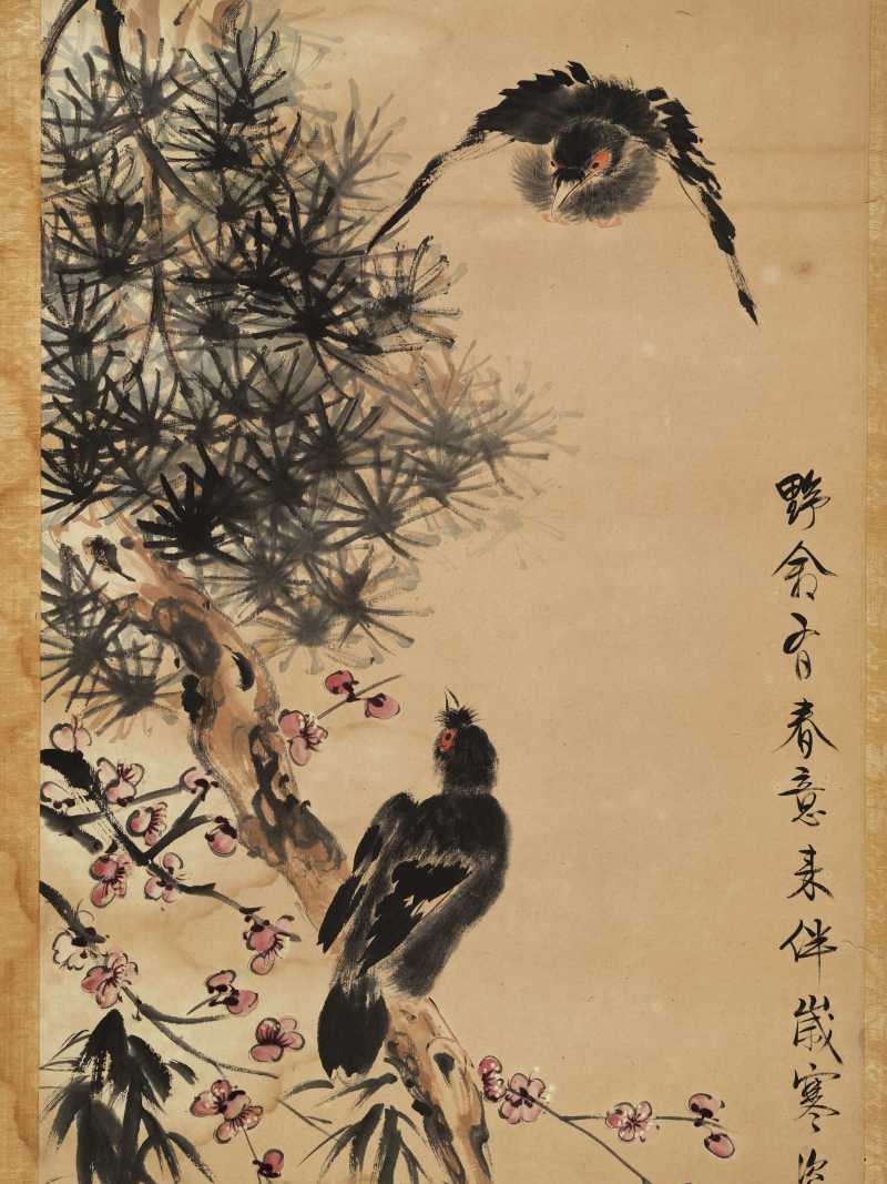己巳（1929年）作 丁宝书 花鸟四帧 - 图3