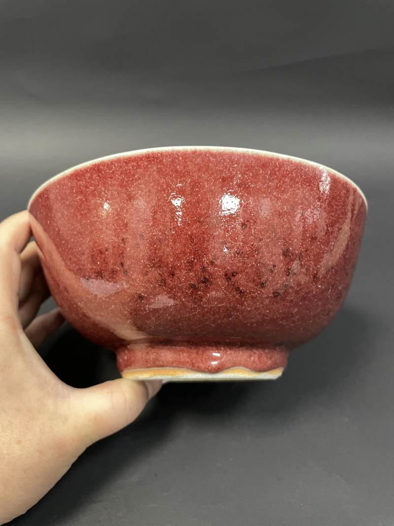 清康熙 郎窑红釉大碗 - 图2