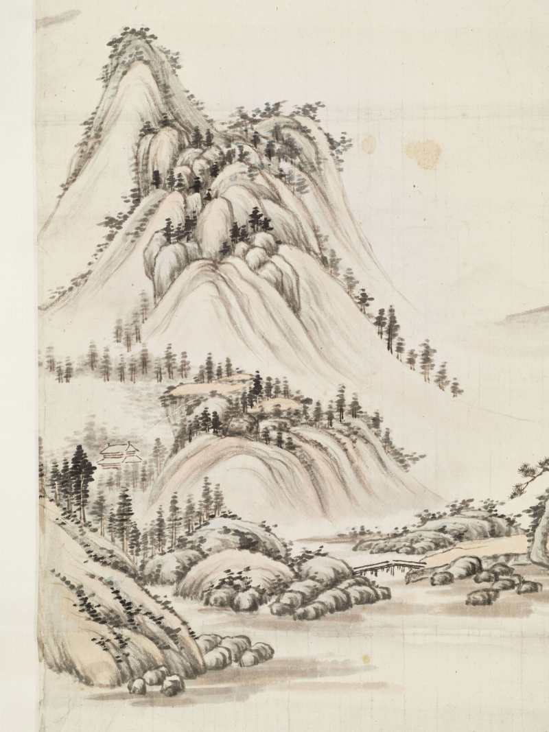 丙辰（1916年）作 秦仲文 九龙溪头 - 图3