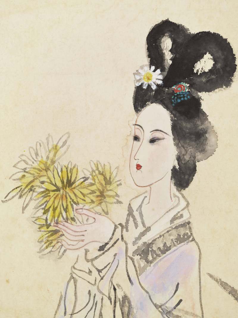 辛酉（1981年）作、丁卯（1987年）作 杨力舟、贾浩义 献花图、猫 - 图5