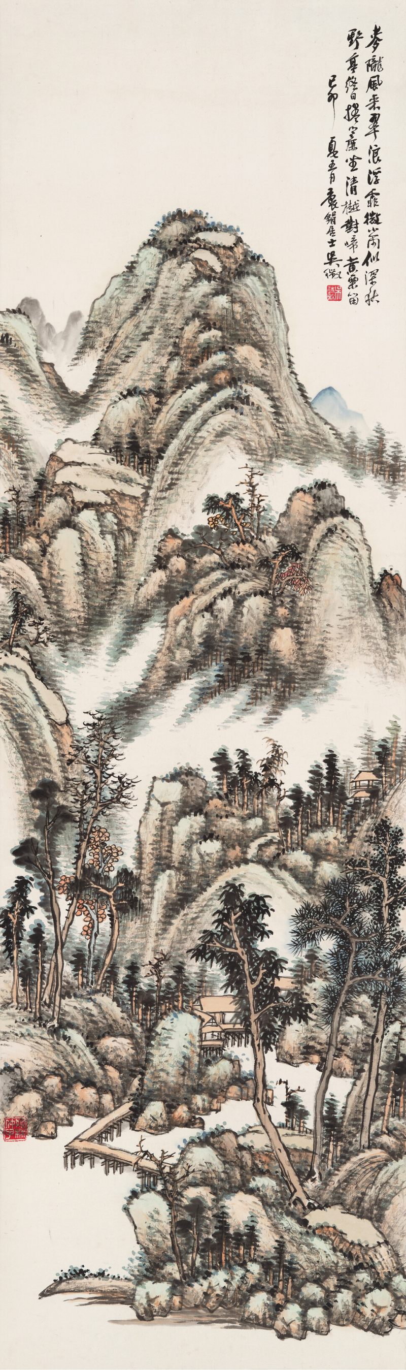 己卯（1939年）作 吴徵 野亭翠浪