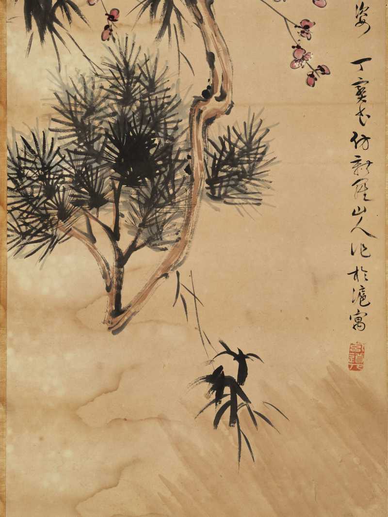 己巳（1929年）作 丁宝书 花鸟四帧 - 图5