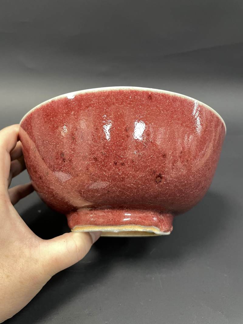 清康熙 郎窑红釉大碗 - 图4