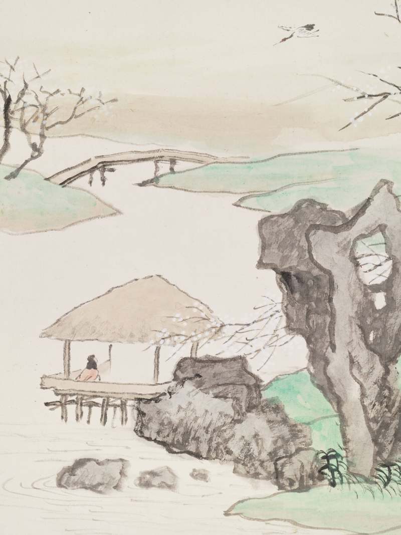 甲戌（1934年）、癸酉（1933年）、己巳（1929年）作 汪琨、杨了公 对题山水卷 - 图55