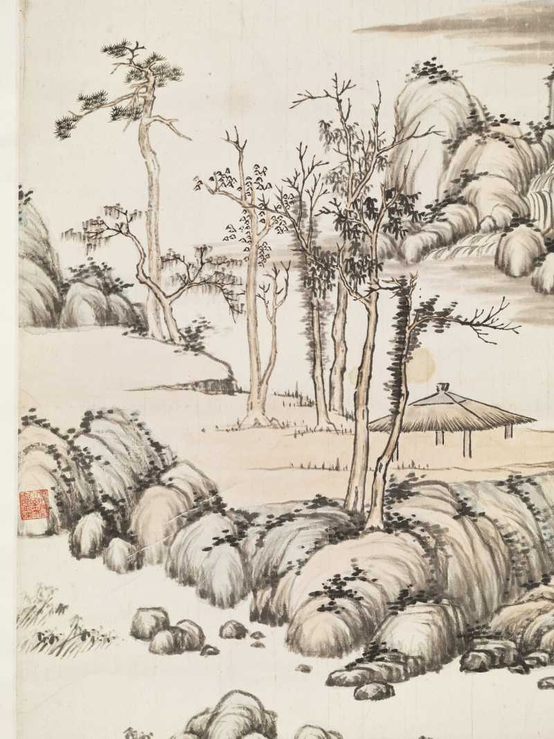 丙辰（1916年）作 秦仲文 九龙溪头 - 图6