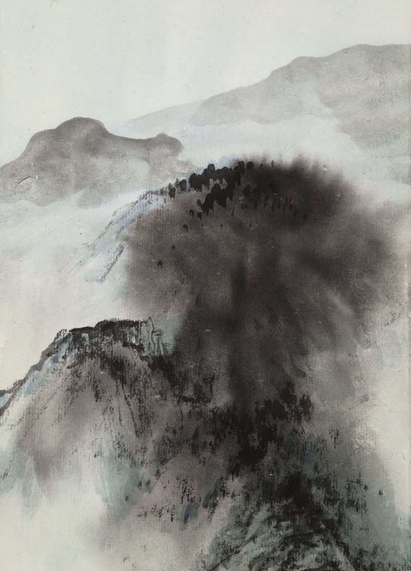 庚申（1980年）作 孙云生 叠岭云雾 - 图3