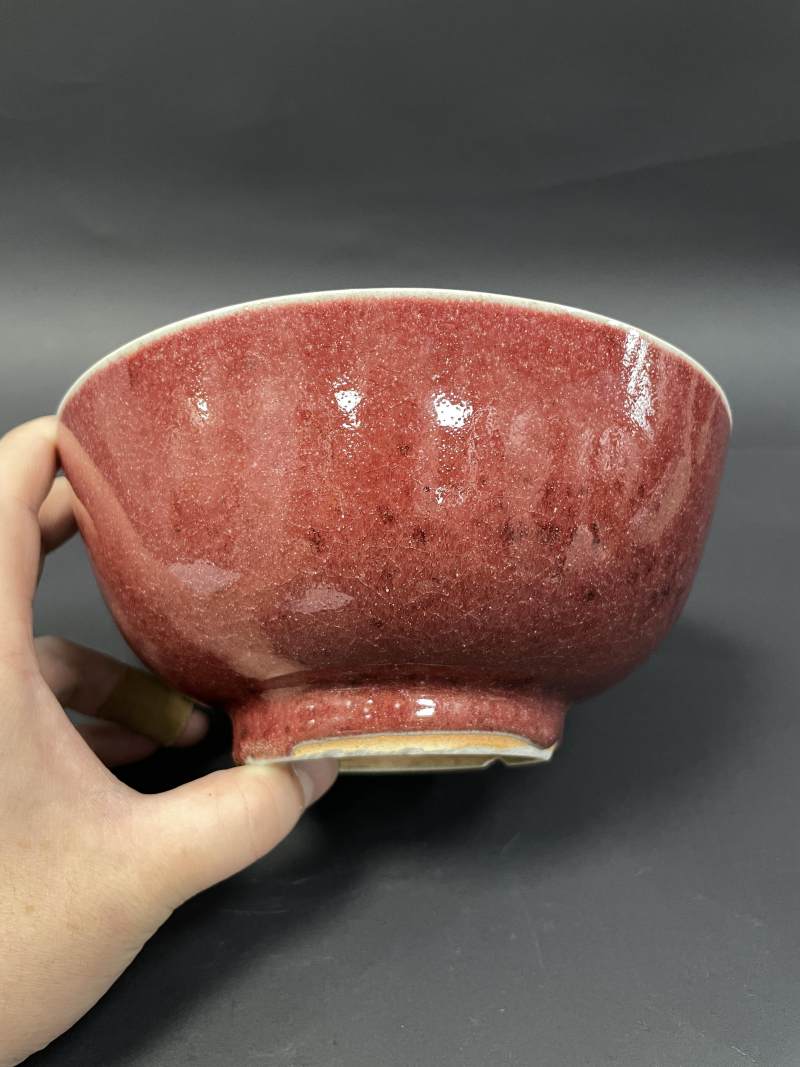 清康熙 郎窑红釉大碗 - 图5