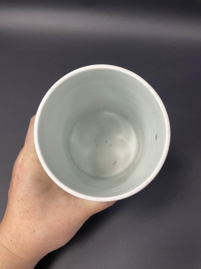 清康熙-雍正 墨彩加粉彩山水纹笔筒 - 图9