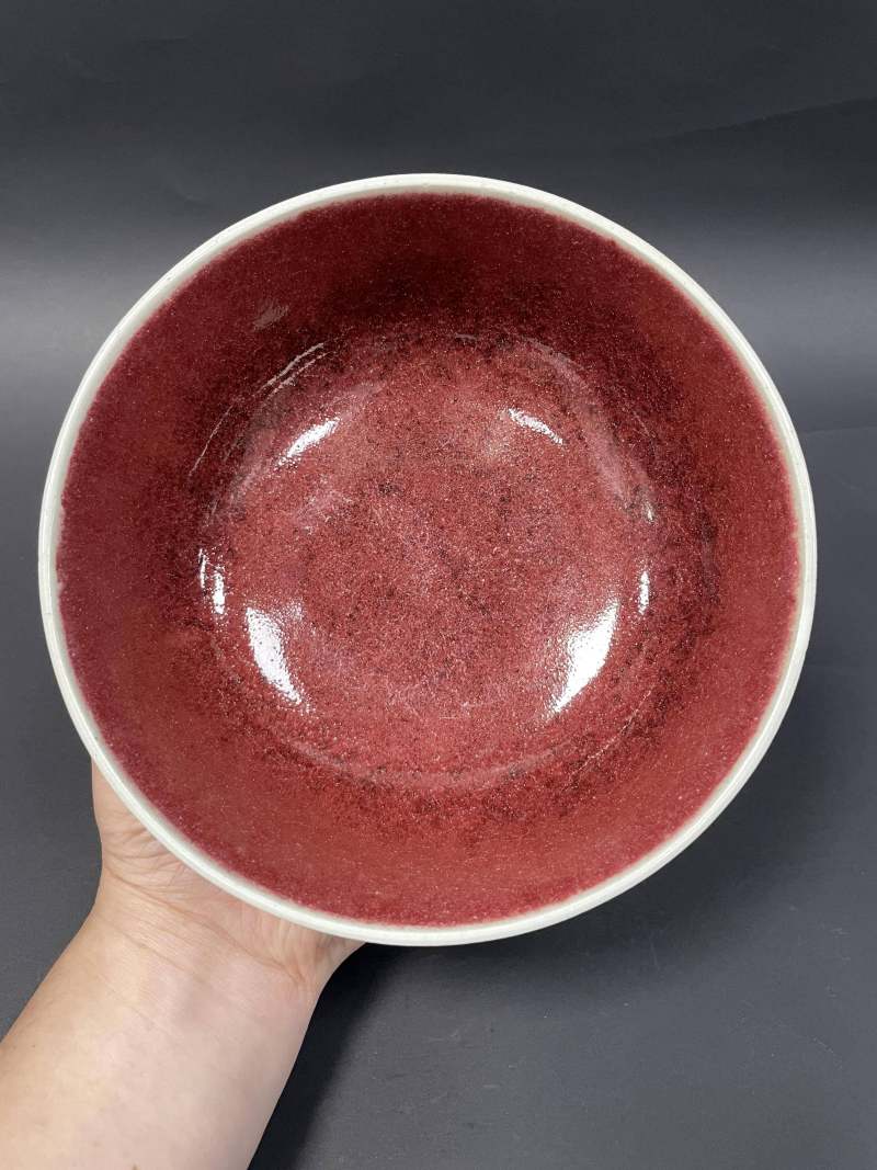 清康熙 郎窑红釉大碗 - 图6