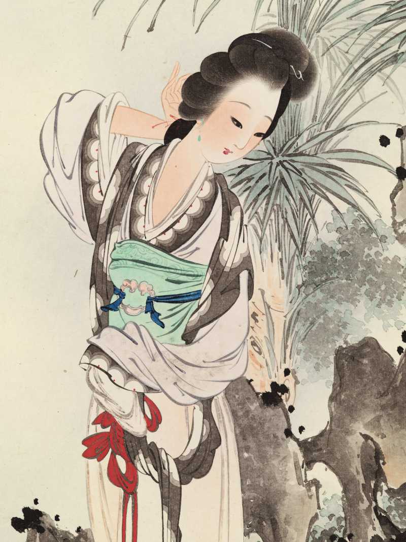 乙酉（1945年）作 王叔晖 教子图四屏 - 图4
