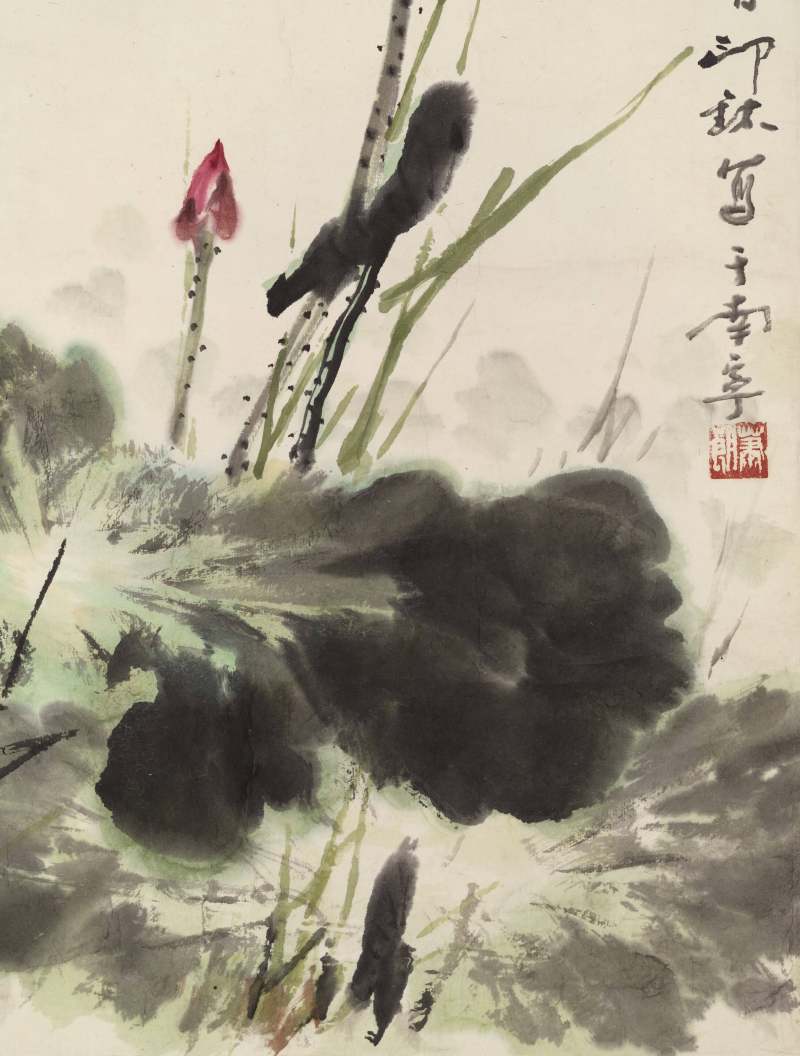 1975年作 萧朗 双燕红荷 - 图4