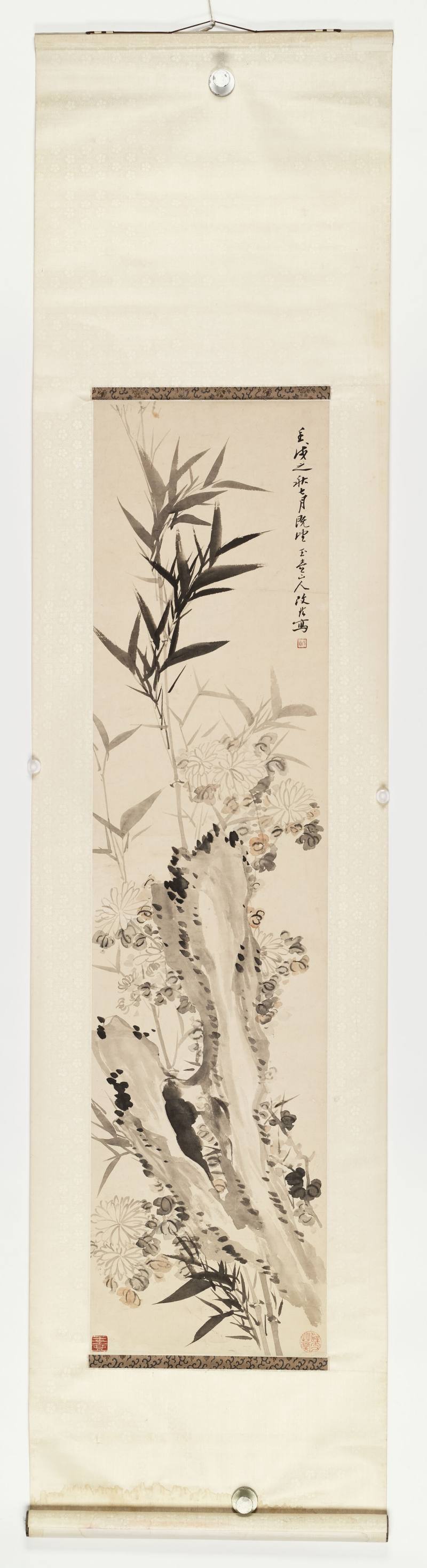 壬戌（1802年）作 改琦 修竹菊花 - 图2