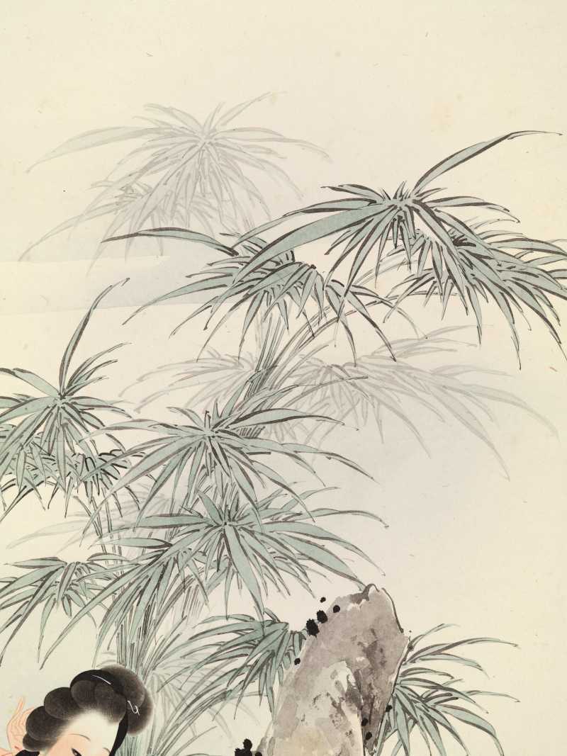 乙酉（1945年）作 王叔晖 教子图四屏 - 图6