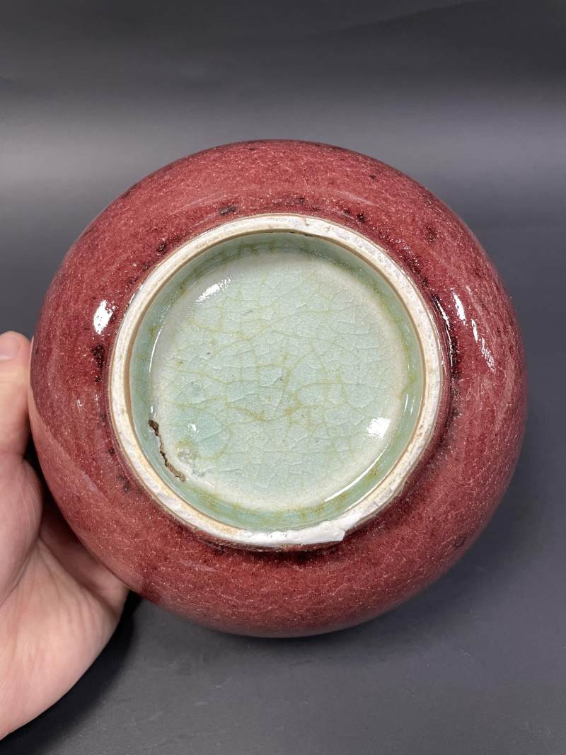 清康熙 郎窑红釉大碗 - 图7