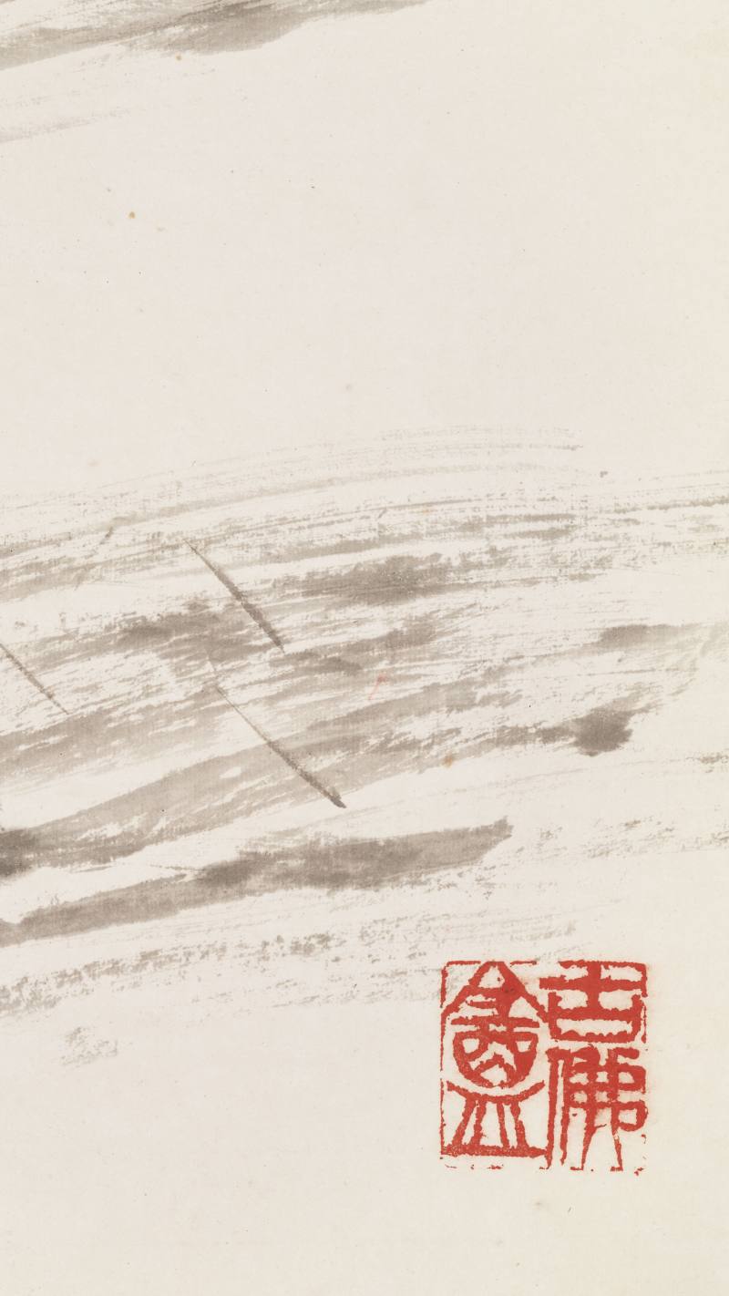 戊辰（1928年）作 金梦石 芝鹿图 - 图5