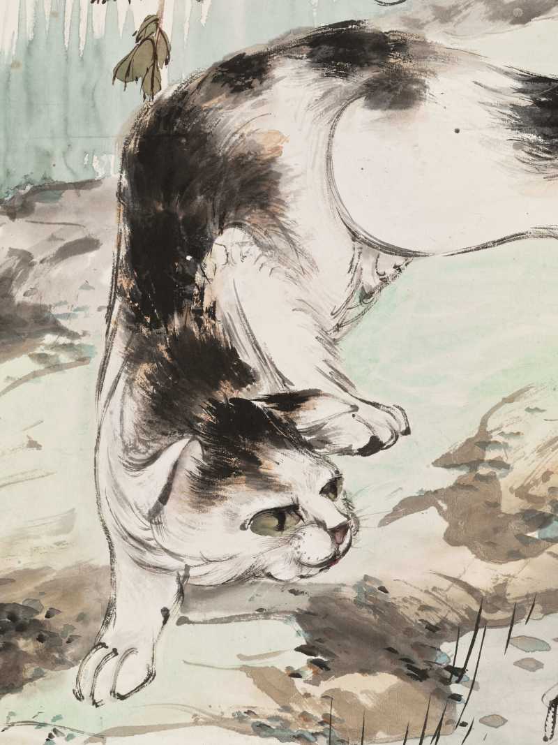 癸未（1943年）作 张生镛 游园猫戏 - 图9