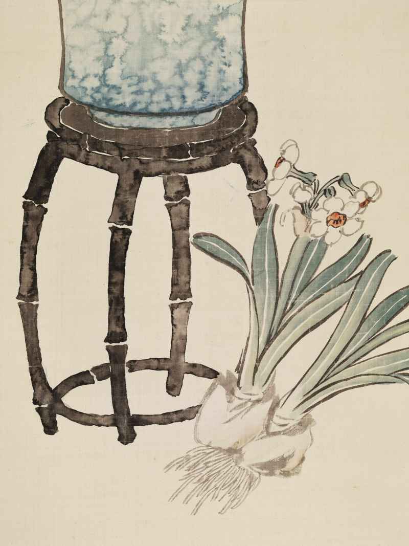 甲子（1924年）作 黄逸儒 博古花卉四屏 - 图29