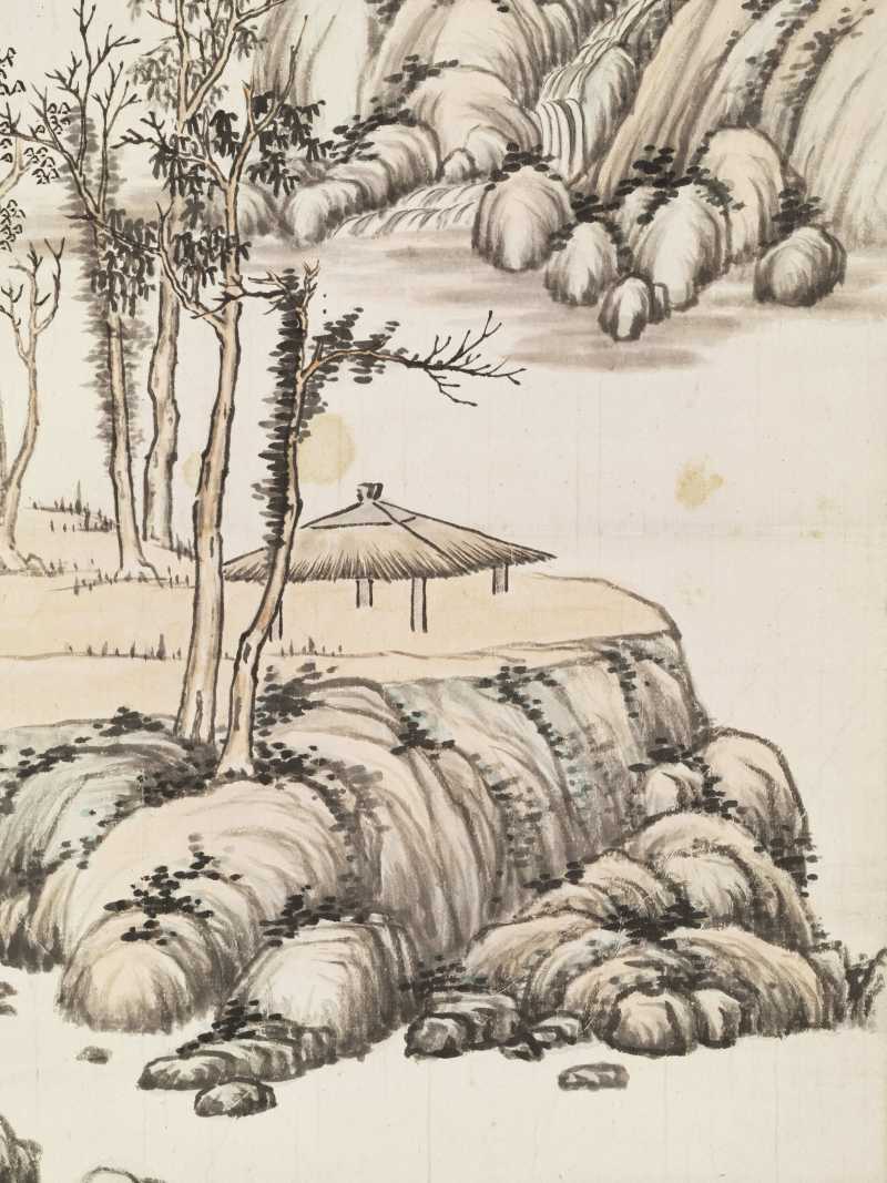 丙辰（1916年）作 秦仲文 九龙溪头 - 图7