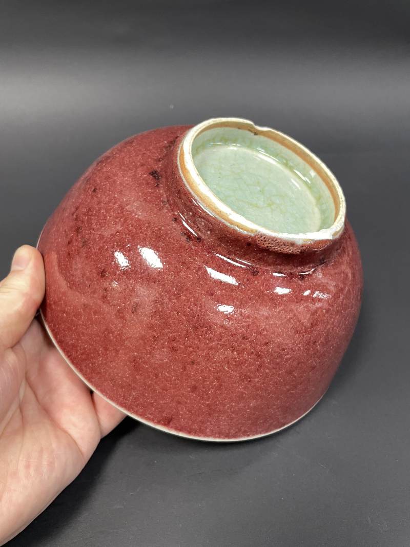 清康熙 郎窑红釉大碗 - 图8