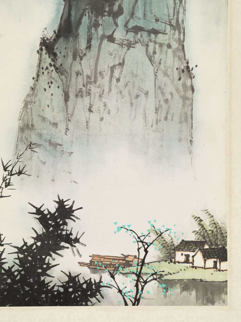 丁卯（1987年）作 白雪石 漓江晨雪 - 图4